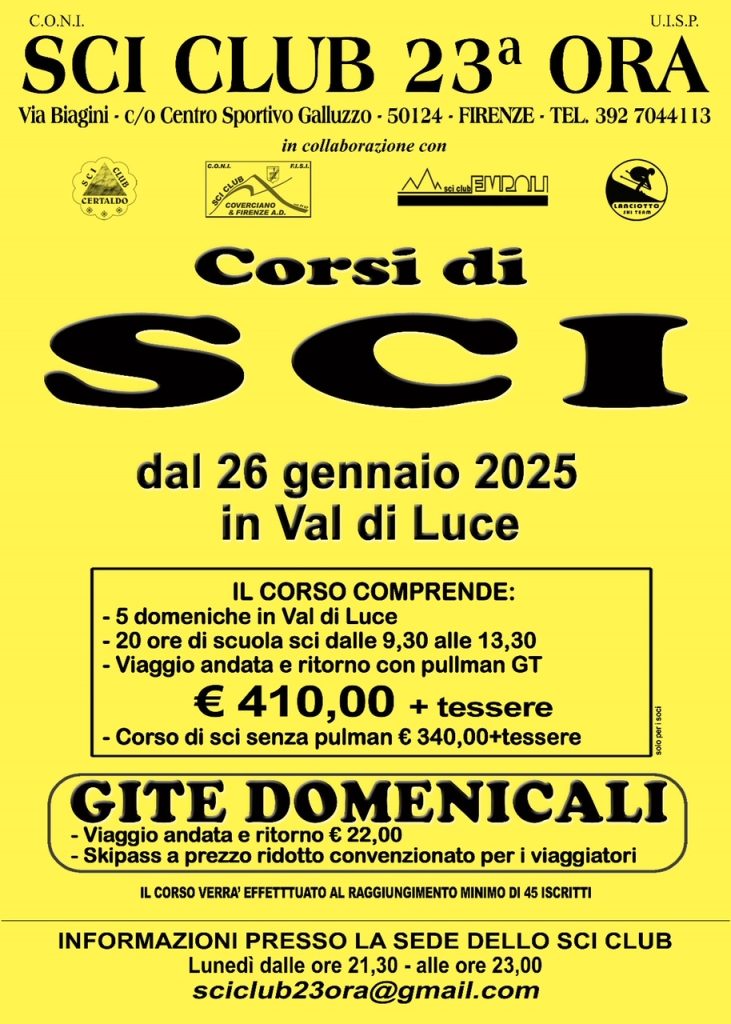 Corsi di Sci 2025